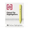 TRU RED ™ Tank Highlighter with Grip, Chisel Tip, Yellow, 36/Pack (TR54581)