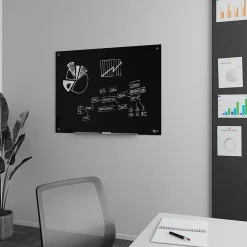 ™ Tempered Glass Dry Erase Board, Black, 4' x 3' (TR61200) Dry Erase