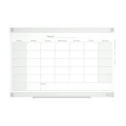 Clearance ™ Templated Magnetic Glass Dry-Erase Whiteboard, 3' x 2' (TR62139) Dry Erase
