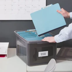 TRU RED ™ Weather-Resistant File Box, Letter/Legal, Frost Gray, 4/Carton (TR57623CT) Discount