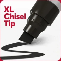 TRU RED ™ XL Tank Permanent Marker, Chisel Tip, Black (TR56933)