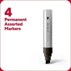 TRU RED ™ XL Tank Permanent Markers, Chisel Tip, Assorted, 4/Pack (TR56935) Clearance