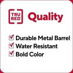 TRU RED ™ XL Tank Permanent Markers, Chisel Tip, Assorted, 4/Pack (TR56935) Clearance