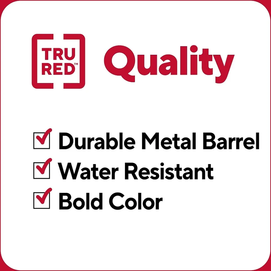 TRU RED ™ XL Tank Permanent Markers, Chisel Tip, Assorted, 4/Pack (TR56935) Clearance