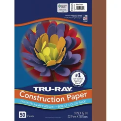 Best Tru-Ray 9" x 12" Construction Paper, Warm Brown, 50 Sheets (P103025) Construction Paper