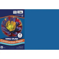 Sale Tru-Ray 12" x 18" Construction Paper, Blue, 50 Sheets (P103054) Construction Paper