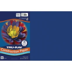 Online Tru-Ray 12" x 18" Construction Paper, Royal Blue, 50 Sheets (P103049) Construction Paper