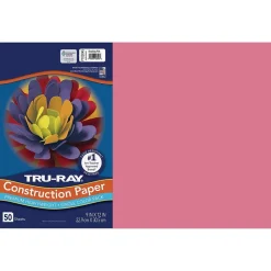Best Tru-Ray 12" x 18" Construction Paper, Shocking Pink, 50 Sheets (P103045) Construction Paper