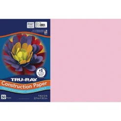 Online 12" x 18" Construction Paper, Pink, 50 Sheets (P103044) Construction Paper