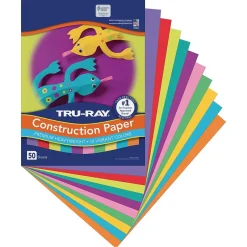 Discount Tru-Ray 9" x 12" Construction Paper, Assorted Colors, 50 Sheets (P102940) Construction Paper