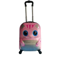 TUCCI 11" Hardside Carry-On Suitcase, 4-Wheeled Spinner, TSA Checkpoint Friendly, Pink (T0394-CuteKitty)