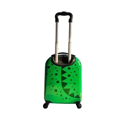 TUCCI 11" Hardside Carry-On Suitcase, 4-Wheeled Spinner, TSA Checkpoint Friendly, Green (T0395-Baby Dino)