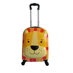 TUCCI 11" Hardside Carry-On Suitcase, 4-Wheeled Spinner, TSA Checkpoint Friendly, Yellow (T0396-LionBuddy)