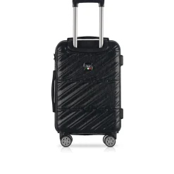 TUCCI Hardside Carry-On Suitcase, 4-Wheeled Spinner, TSA Checkpoint Friendly (T0476-17in-BLK)