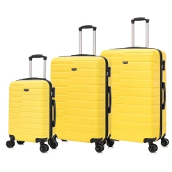 TUCCI Hardside Spinner Carry-On Luggage Set, TSA Checkpoint Friendly (S0568-03PC-MUYL)