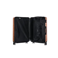 TUCCI Hardside Spinner Carry-On Luggage Set, TSA Checkpoint Friendly, Bronze Gold (S0567-03PC-BRGL)