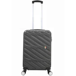 TUCCI Hardside Spinner Carry-On Luggage Set, TSA Checkpoint Friendly, Charcoal (T0533-04PC-CHL)