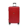 TUCCI Italy BORDO 22.8" Hardside Carry-On Suitcase, 8-Wheeled Spinner, Dark Red (T0323-20in-DRED)