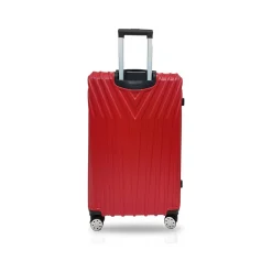 TUCCI Italy BORDO 22.8" Hardside Carry-On Suitcase, 8-Wheeled Spinner, Dark Red (T0323-20in-DRED)