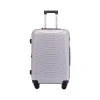 TUCCI Italy FLETTERE 22.8" Hardside Carry-On Suitcase, 8-Wheeled Spinner, Silver (T0281-20in-SLV)