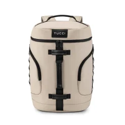 Backpacks<TUCCI Laptop Backpack, Medium, Beige (T0641)