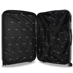 TUCCI 2-Piece Hardside Spinner Luggage Set, TSA Checkpoint Friendly, Black (S0536-02PC-BLK)