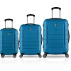 TUCCI 3-Piece Hardside Spinner Carry-On Luggage Set, TSA Checkpoint Friendly, Blue (T0273-03PC-BLU)
