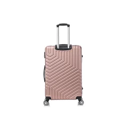 TUCCI 3-Piece Hardside Spinner Carry-On Luggage Set, TSA Checkpoint Friendly, Rose Gold (S0567-03PC-RGD)