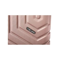 TUCCI 3-Piece Hardside Spinner Carry-On Luggage Set, TSA Checkpoint Friendly, Rose Gold (S0567-03PC-RGD)