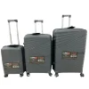 TUCCI 3-Piece Hardside Spinner Carry-On Luggage Set, TSA Checkpoint Friendly (S0582-03PC-DGR)