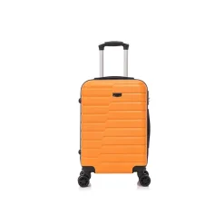 TUCCI 3-Piece Hardside Spinner Carry-On Luggage Set, TSA Checkpoint Friendly, Burnt Orange (S0568-03PC-BRTO)
