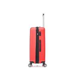 TUCCI 4-Piece Hardside Spinner Carry-On Luggage Set, TSA Checkpoint Friendly (S0536-04-RED)