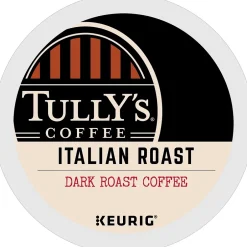 Keurig K-Cups<Tully's Coffee Italian Coffee Keurig® K-Cup® Pods, 96/Carton (GMT193019CT)