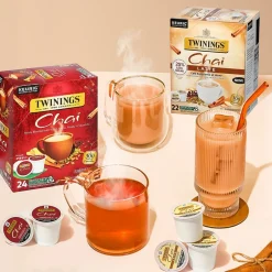 Keurig K-Cups<Twinings Chai Latte Black Tea, Keurig® K-Cup® Pods, 22/Box (TNA78919)