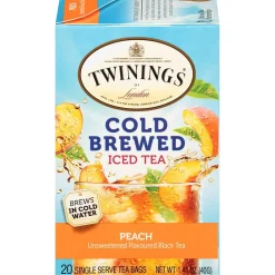 Tea<Twinings Cold Brewed Peach Tea Bags, 20/Box (F10055)