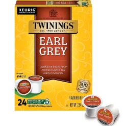 Keurig K-Cups<Twinings Earl Grey Black Tea, Keurig® K-Cup® Pods, 24/Box (TNA85783)