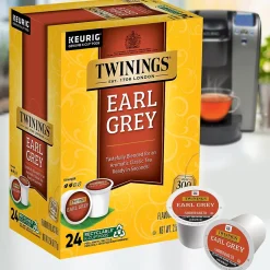 Keurig K-Cups<Twinings Earl Grey Black Tea, Keurig® K-Cup® Pods, 24/Box (TNA85783)
