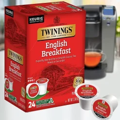 Keurig K-Cups<Twinings English Breakfast Black Tea, Keurig® K-Cup® Pods, 24/Box (TNA85780)
