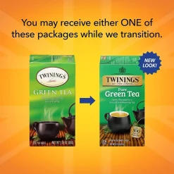Tea<Twinings Green Tea Bags, 25/Box (TNA51732)