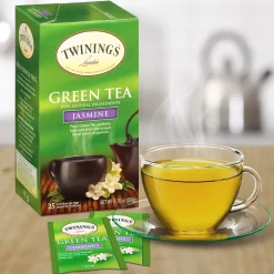 Tea<Twinings Green with Jasmine Tea Bags, 25/Box (TNA51800)