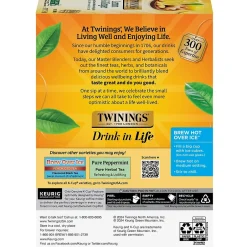 Keurig K-Cups<Twinings Lemon & Ginger Herbal Tea, Keurig® K-Cup® Pods, 24/Box (TNA89556)