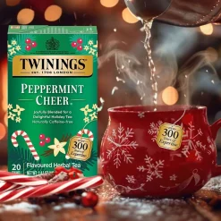 Tea<Twinings of London Decaf Peppermint Herbal Tea Bags, 20/Box (F14721)