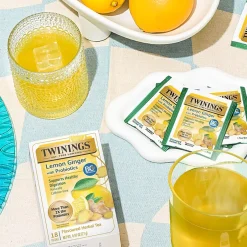 Tea<Twinings Probiotics Lemon and Ginger Herbal Tea Bags, 18/Box (F16483)
