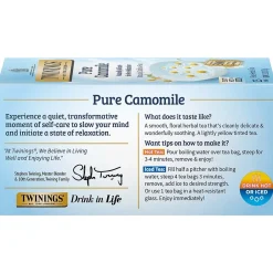 Tea<Twinings Pure Camomile Herbal Tea Bags, 25/Box (TNA85142)