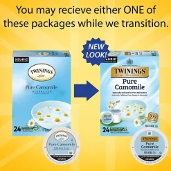 Keurig K-Cups<Twinings Pure Camomile Herbal Tea, Keurig® K-Cup® Pods, 24/Box (TNA85790)