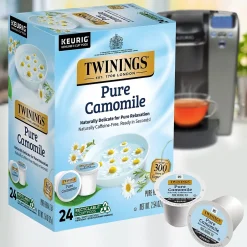 Keurig K-Cups<Twinings Pure Camomile Herbal Tea, Keurig® K-Cup® Pods, 24/Box (TNA85790)
