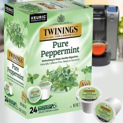 Keurig K-Cups<Twinings Pure Peppermint Herbal Tea, Keurig® K-Cup® Pods, 96/Carton (TNA85813CT)