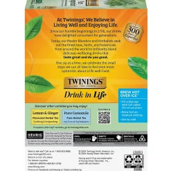 Keurig K-Cups<Twinings Pure Peppermint Herbal Tea, Keurig® K-Cup® Pods, 96/Carton (TNA85813CT)