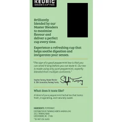 Keurig K-Cups<Twinings Pure Peppermint Herbal Tea, Keurig® K-Cup® Pods, 24/Box (TNA85813)