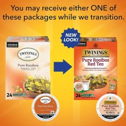 Keurig K-Cups<Twinings Pure Rooibos Red Herbal Tea, Keurig® K-Cup® Pods, 24/Box (TNA85791)